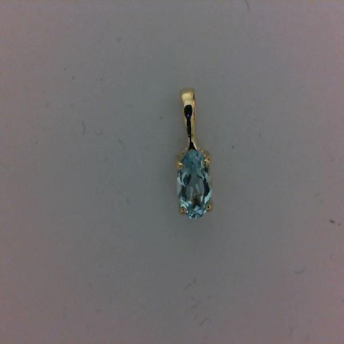 Pendentifs P.Couleur Solitaire Topaze Bleue - Or Jaune 18 Carats Edition Limitée Numérotée