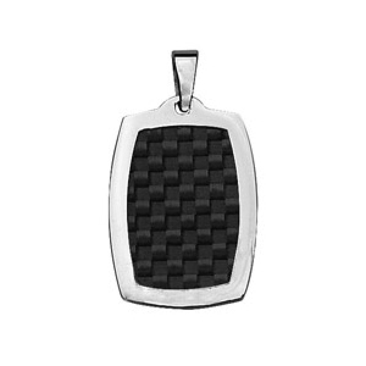 Pendentif Motif Croix Gravé – Acier Inoxydable – ALOÏZE Collection Contemporaine
