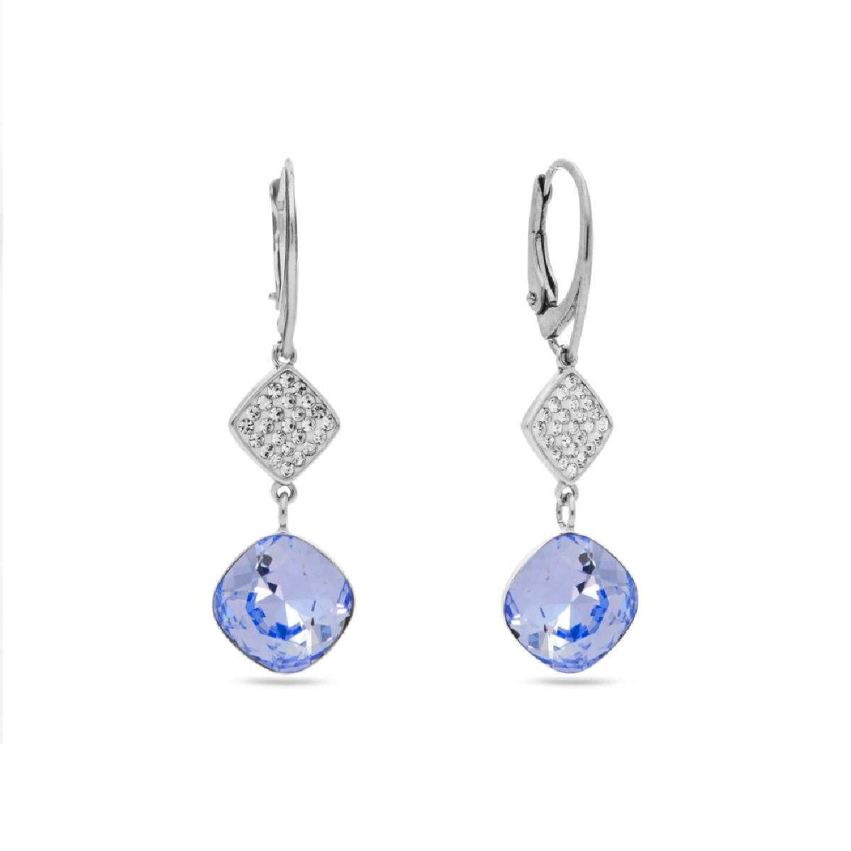 Créoles dormantes pampilles pendants Modèle PCOUL Argent 925 et Zirconium Pour l'Oreille Gauche