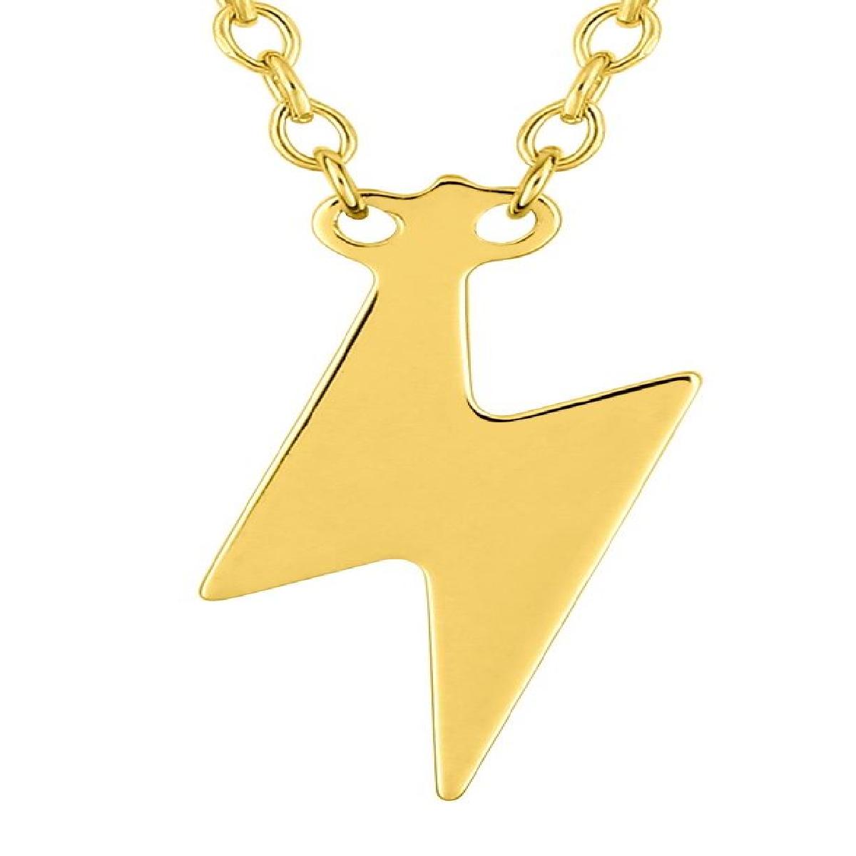 Collier Simple Maille Forçat Long, Chaîne Lisse Et Finition Satinée – Or Jaune 18 Carats