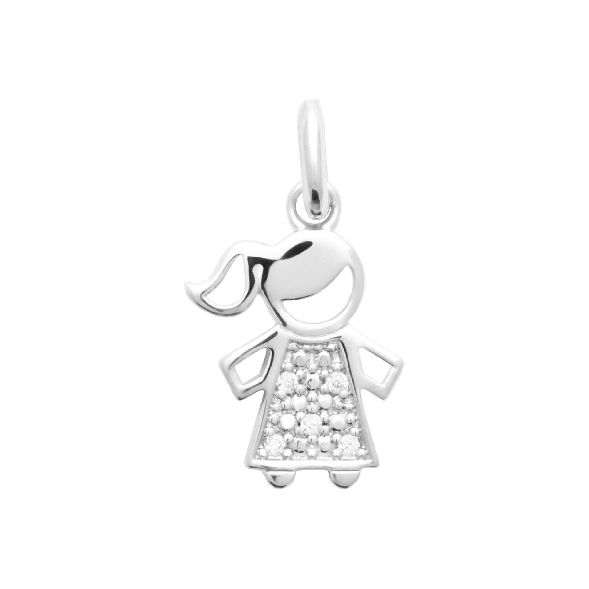 Pendentifs P Blanches Compos Version Longue – Argent 925 Et Zirconium