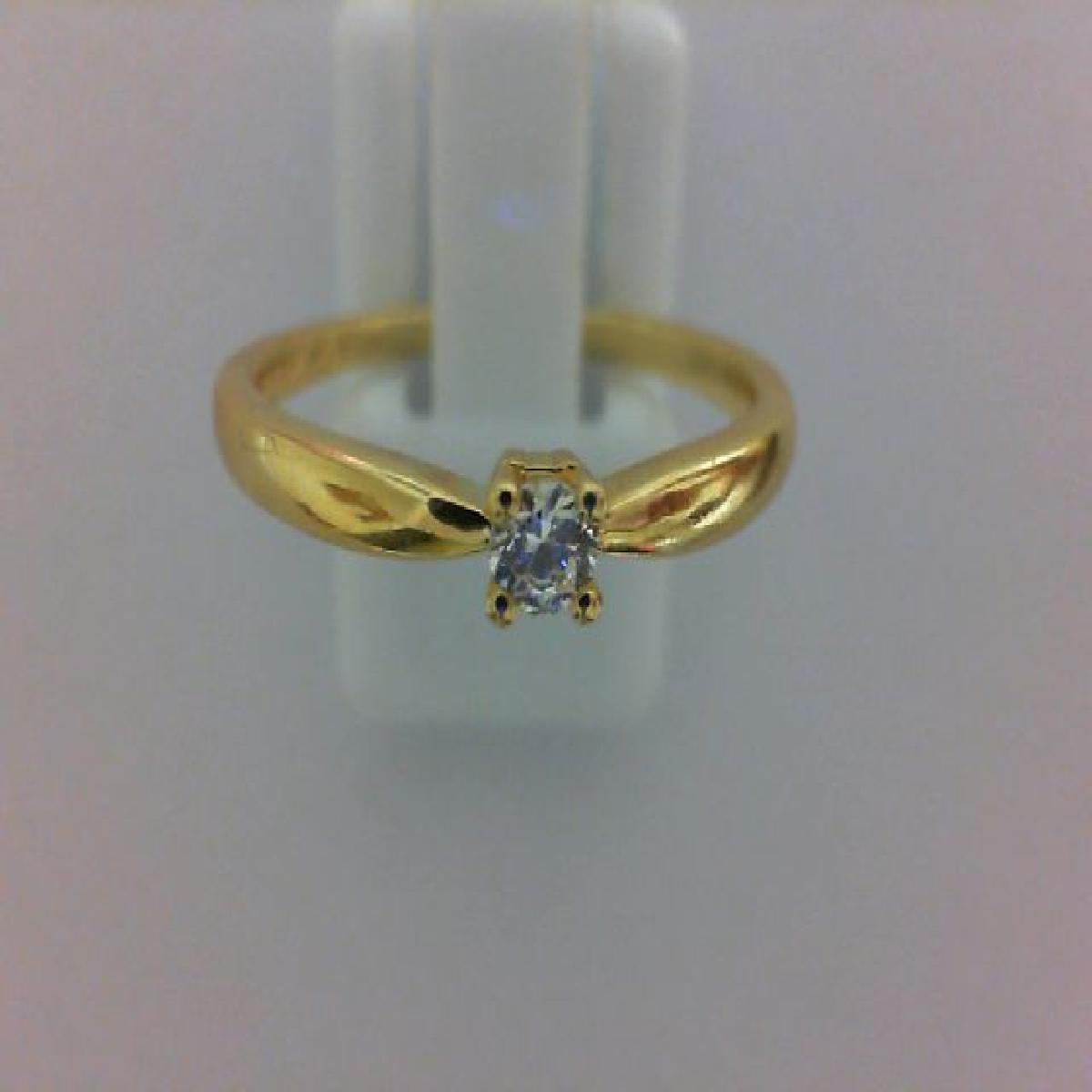 Bague Solitaire Diamant Taille Brillant Couleur G Pureté VS2 – Or Jaune 18 Carats