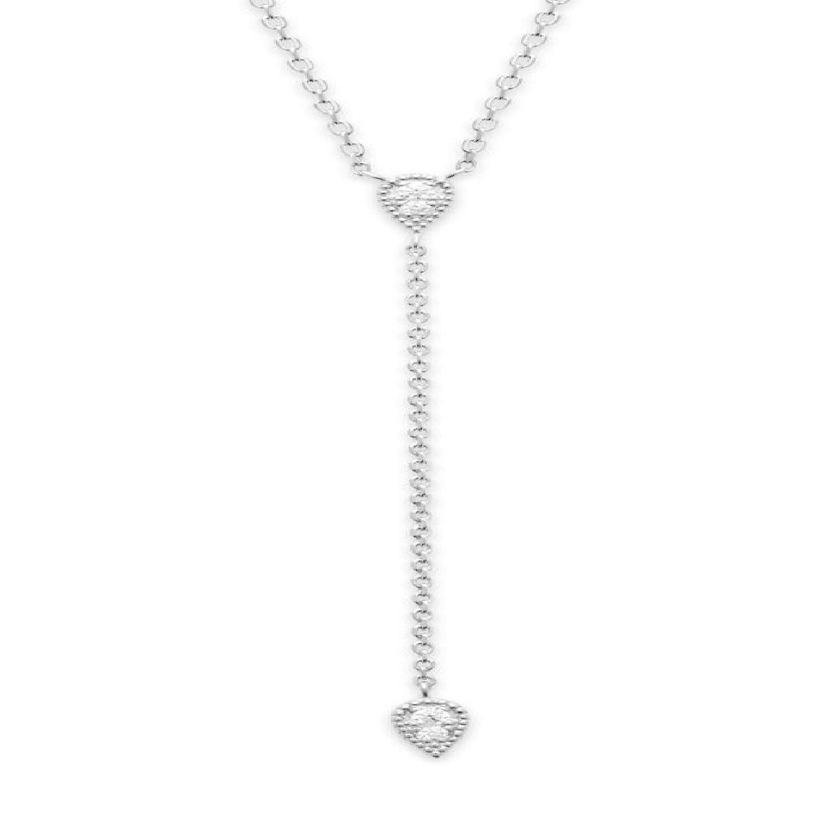 Collier Souple à Maillons Fins P Blanches – Argent 925 et Zirconium Édition Héritage