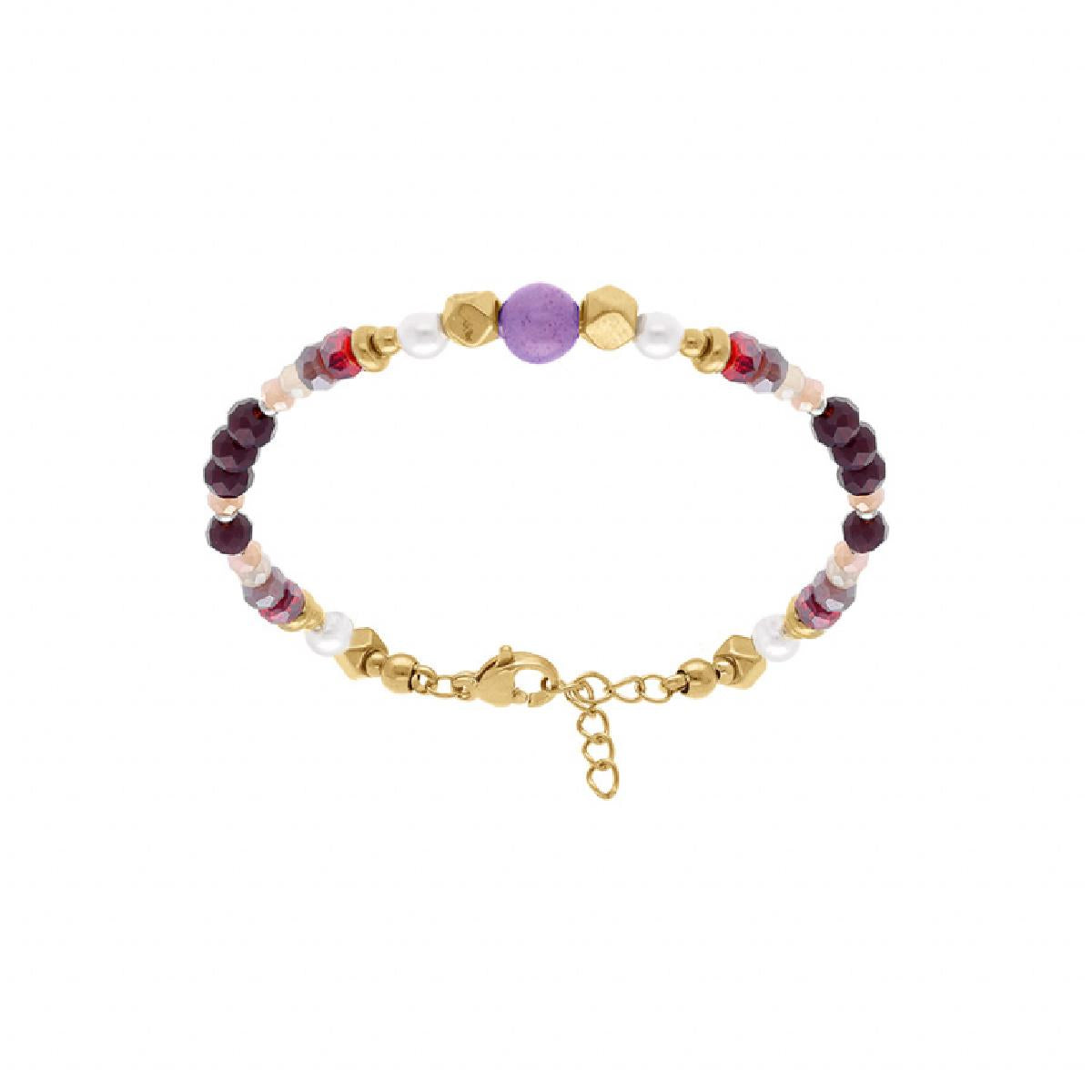 Bracelets Simples à Longueur Réglable Pour Femme et Enfant P.COULEUR – Acier Inoxydable Améthyste