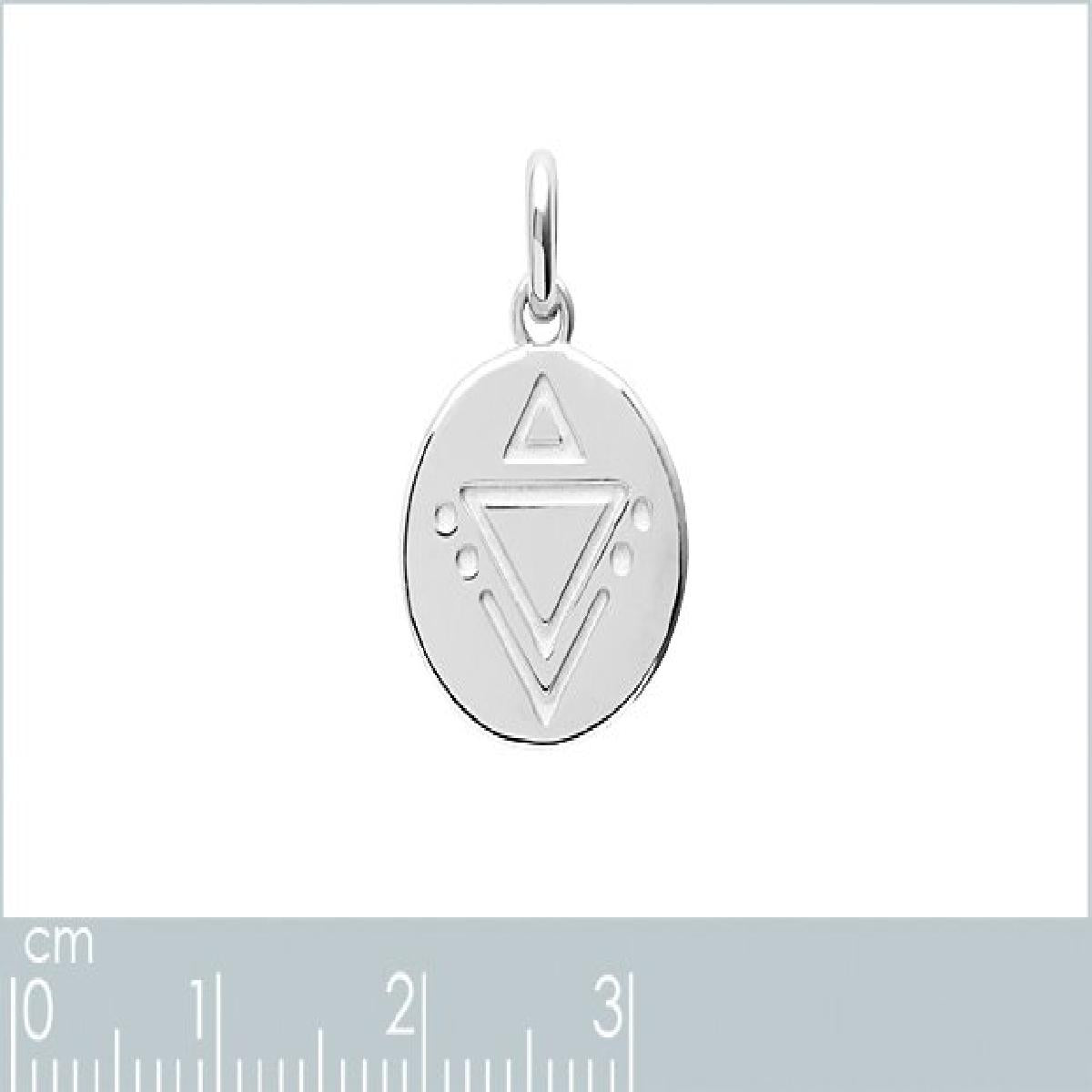 Pendentif AG925 - Argent 925, Finition Satinée, Forme Simple et Intemporelle, Adapté à Toutes les Occasions