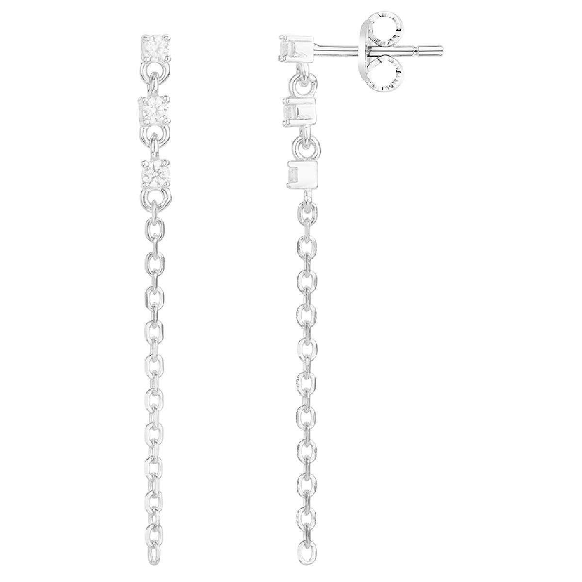 Créole Dormante PAM P Blanc Zirconium Edition Prestige Argent 925 Finition Polie