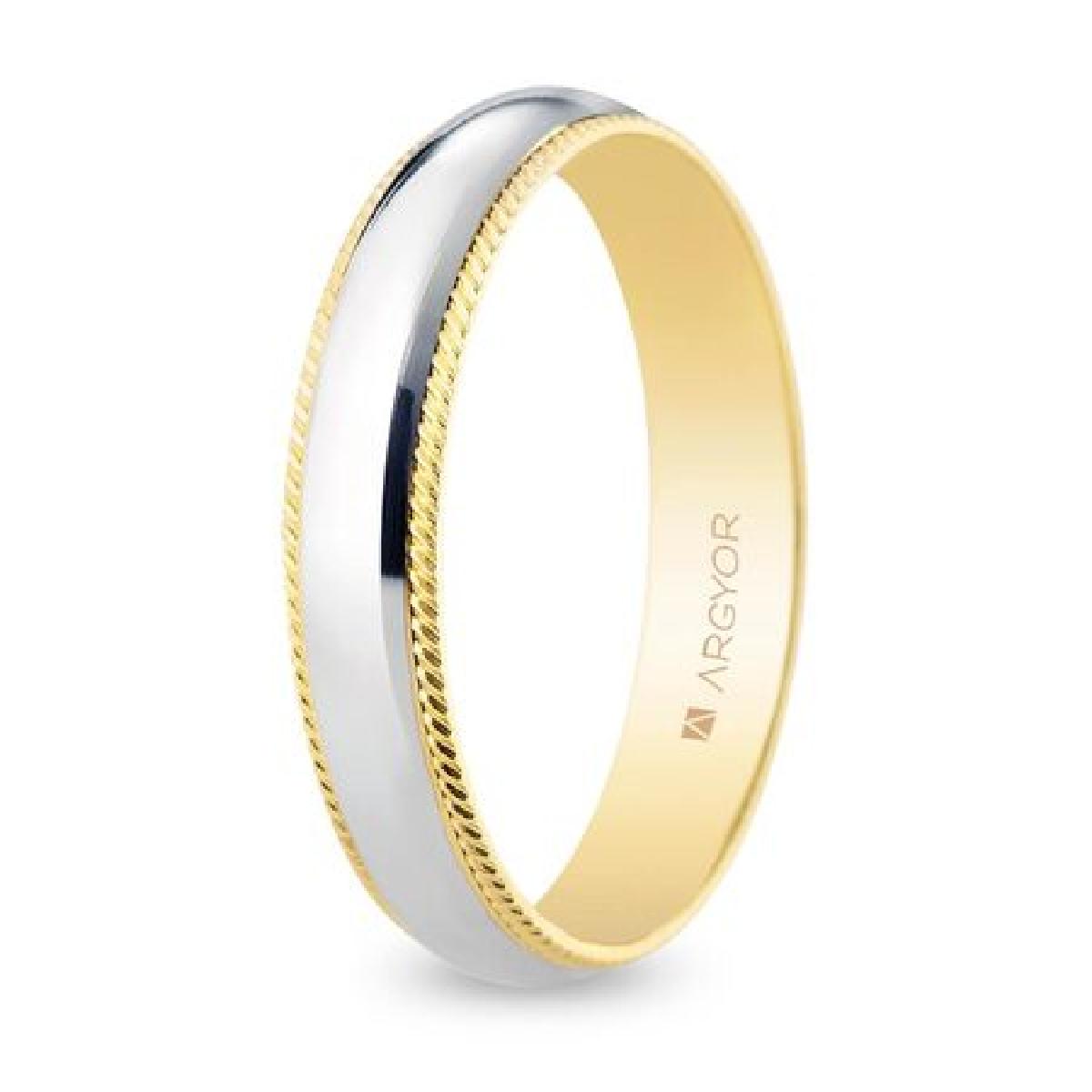 Alliances à Motifs Gravés et Alternés Pour Couple Sophistiqué et Intemporel – Or 18 Carats