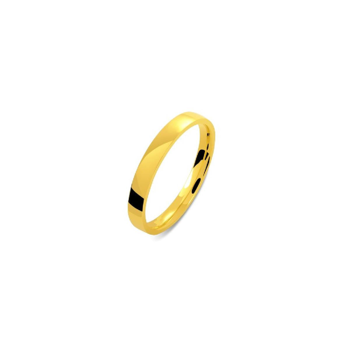 Alliances Lisses AU750 Or Jaune 18 Carats