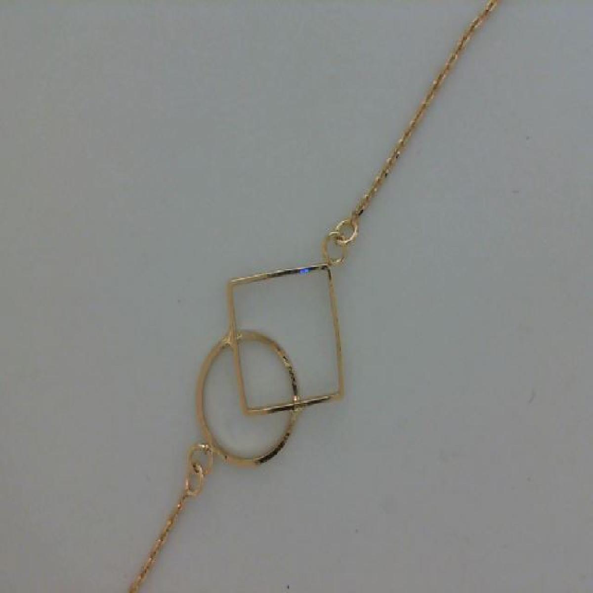 Collier Fantaisie à Maillons Fins Modèle Vague Longueur Réglable – Plaqué Or 1 Micron