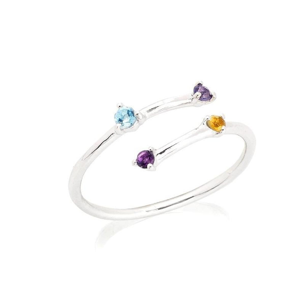 Pendentif Compositions Multicolores – Argent 925 Topaze