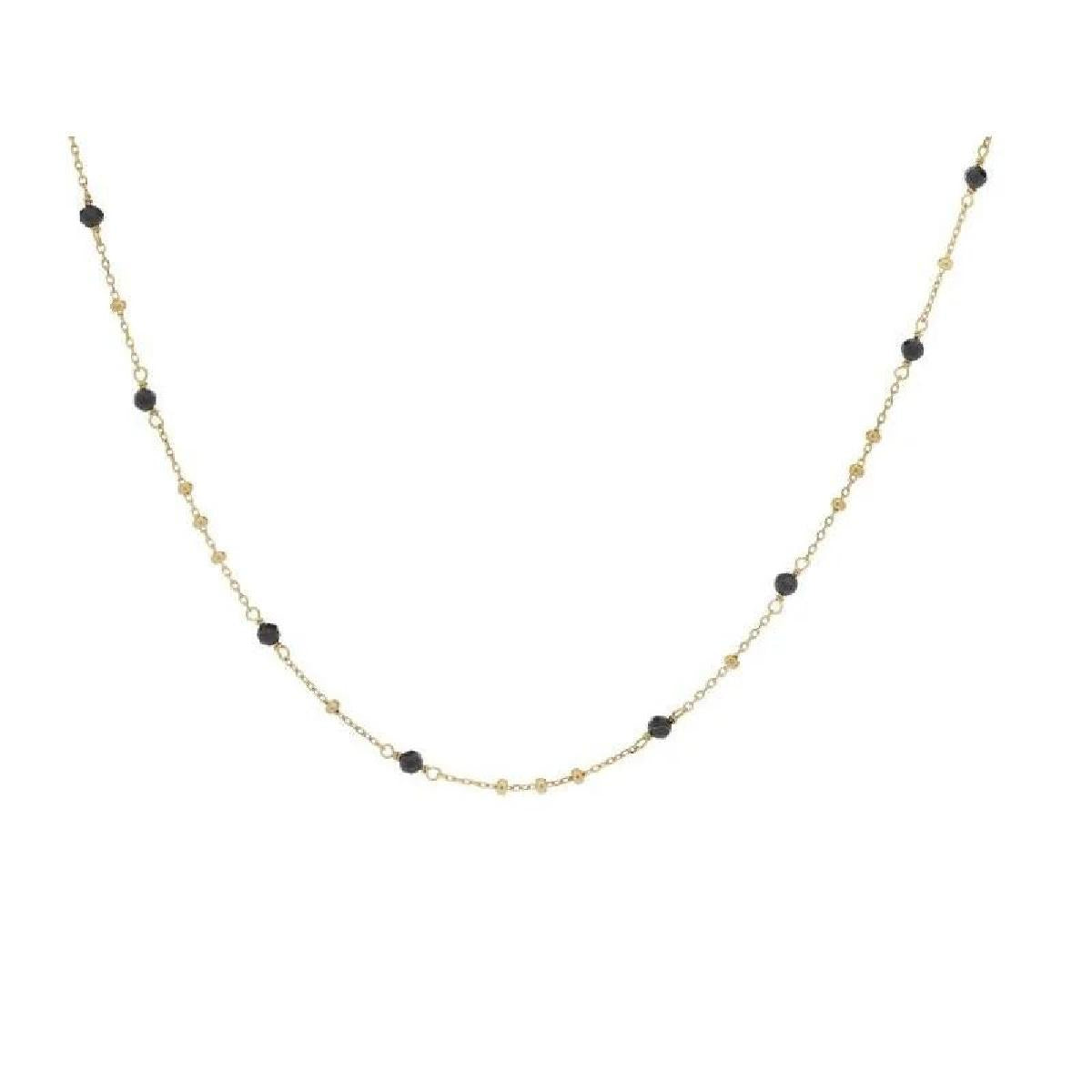 Collier Spinelle Couleur Naturelle Facettée Ronde Brillant Finement Taillée – Argent 925