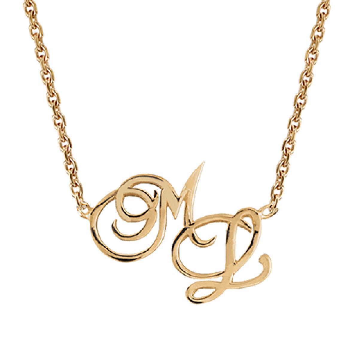 Collier Vague Serti Signature Tektonik Gravé Élément Gracieux Or Jaune 18 Carats