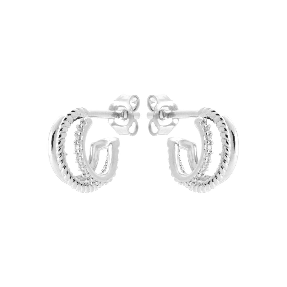 Créole PAM P Blanc Zirconium Dormante Boucle Ornementale Longue Référence Blanc Zirconium – Argent 925