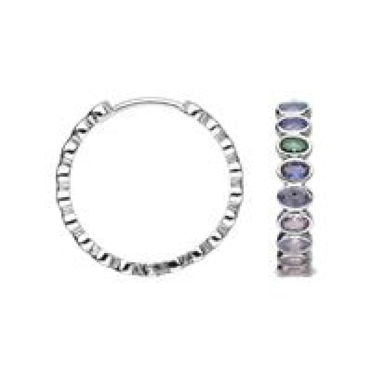 Créole Dormeuse Allongée P.Coul Sertié Gravure Croix Fine – Argent 925 Zirconium