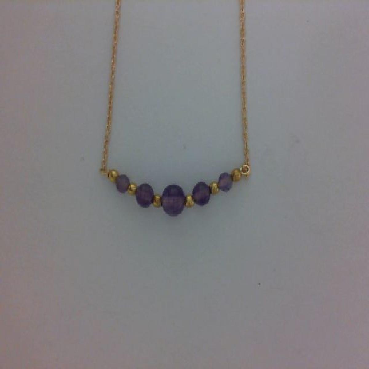 Collier Simple +P. Couleur Version Collection – Améthyste Naturelle Facettée Gemme