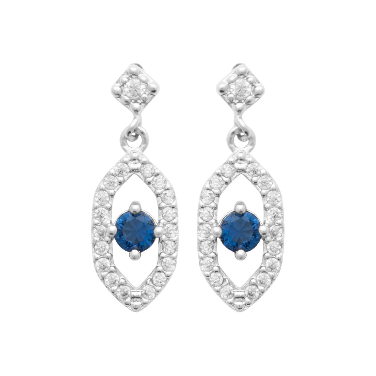 Créole DORM PAMPILLE P.COUL – Argent 925 Zirconium Pour Oreilles Féminines Taille Standard