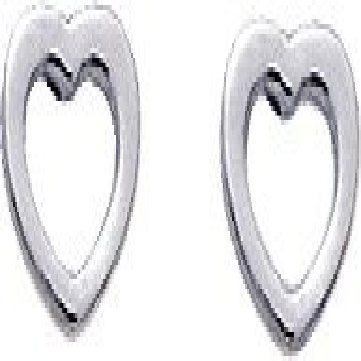 Boucles D'Oreilles Pendantes AG925 - Argent 925 de Forme Carrée Pour Percées Finition Polie