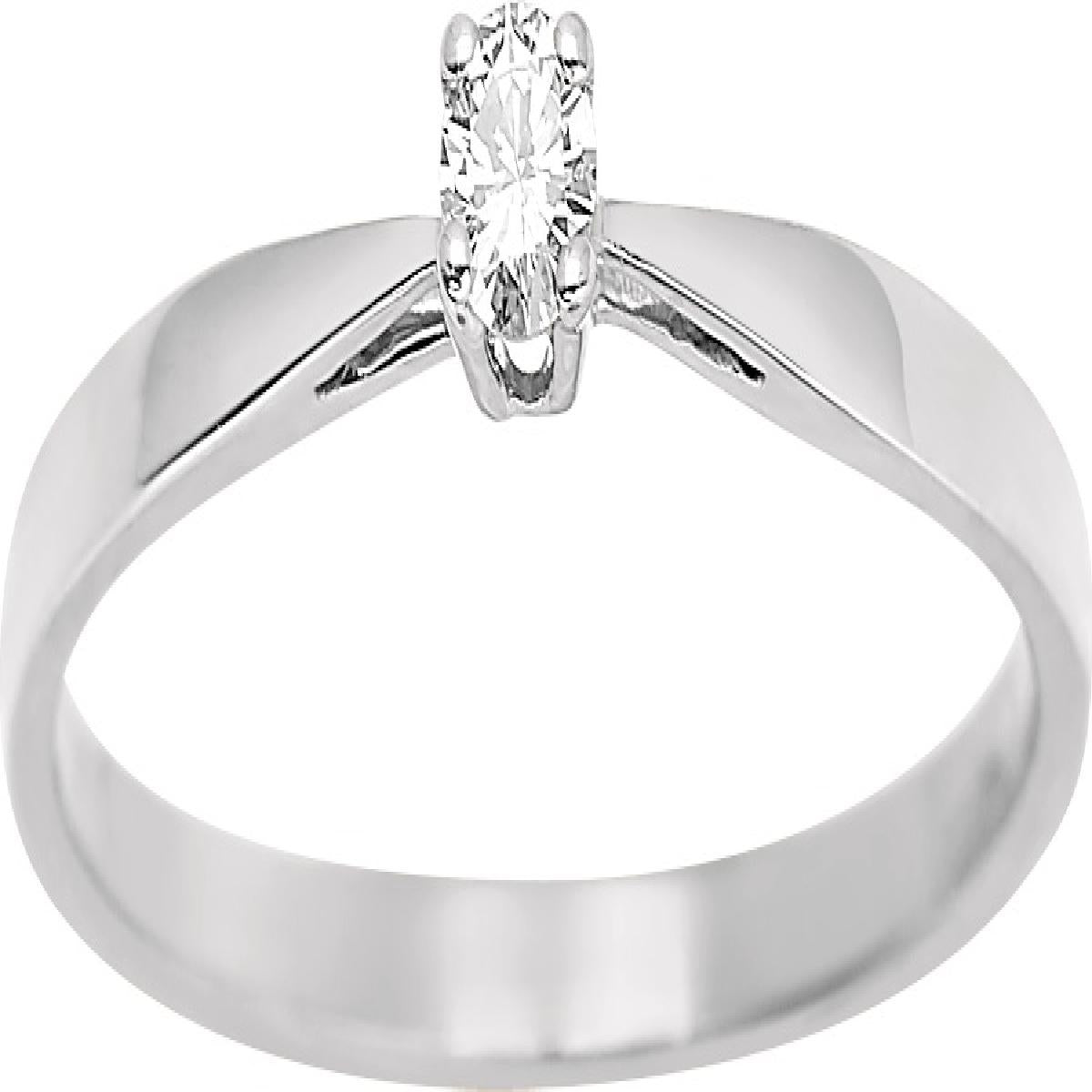 Solitaires Diamant Taille Brillant 0,50 Ct Couleur D Clarté VVS2 – Or 18 carats