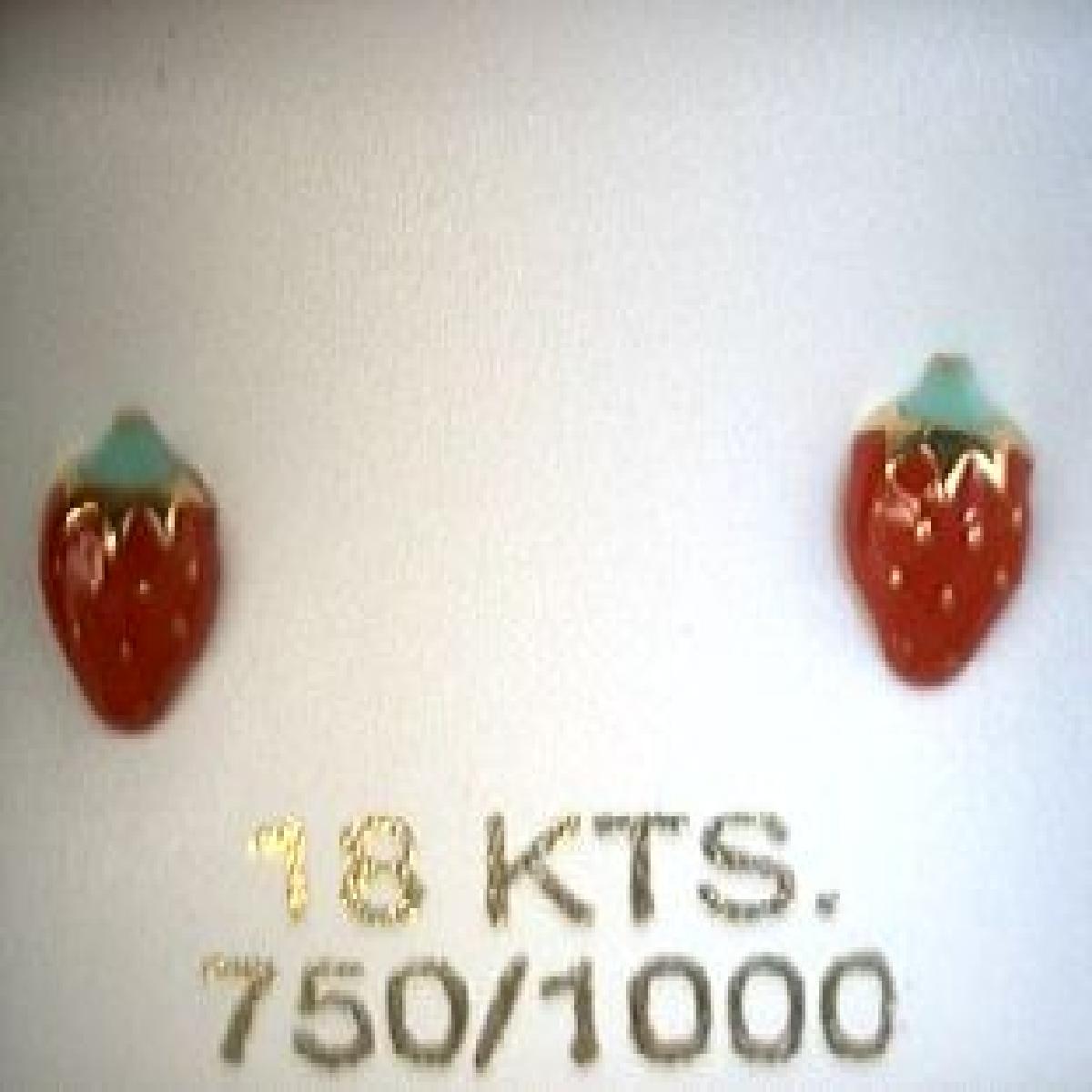 Boucles d'oreilles – AU750 Or Jaune 18 carats Version Classique Finition Poli Satiné