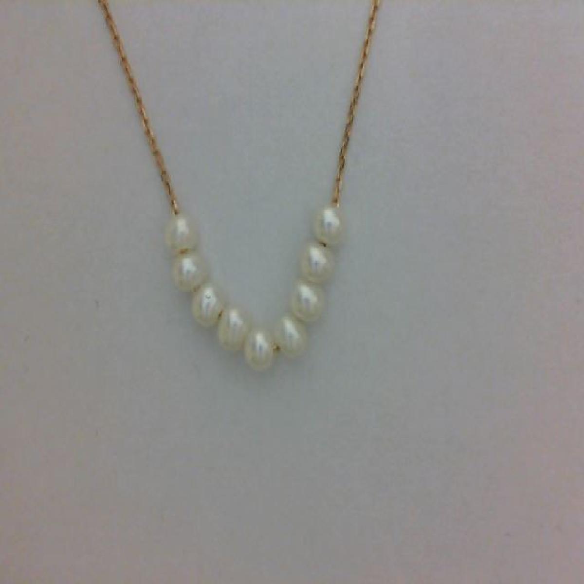 Collier simple à maillons fins et réguliers longueur standard AU375 Or blanc 9 carats