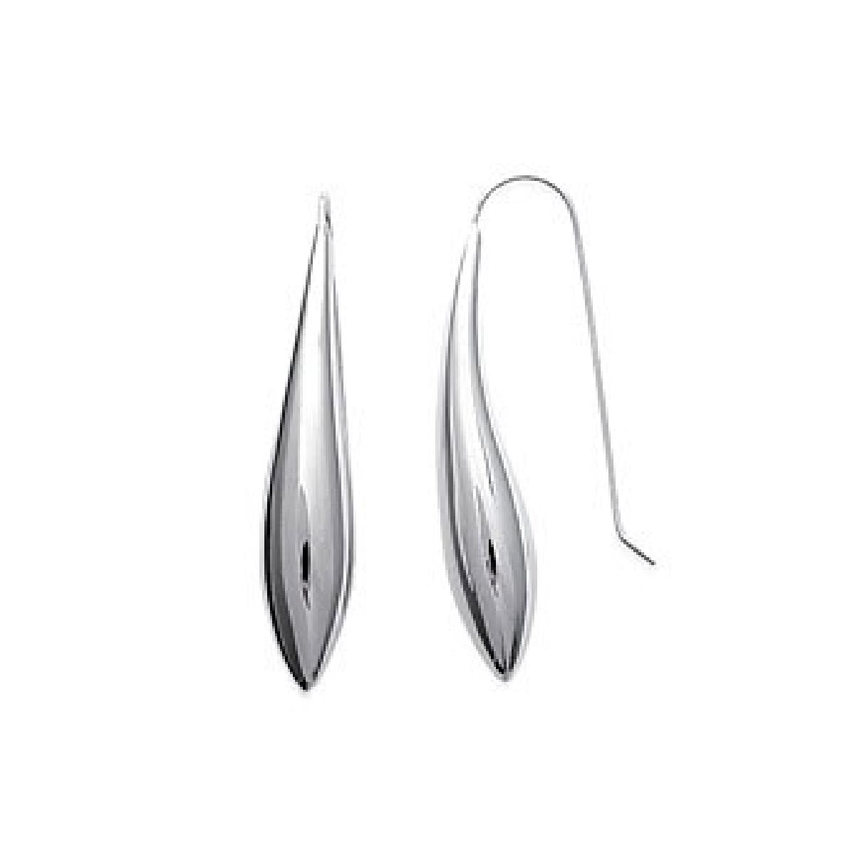 Boucles D'Oreilles Pendantes Goutte AG925 – Argent Rhodié 925/1000, Poids 2,90 g