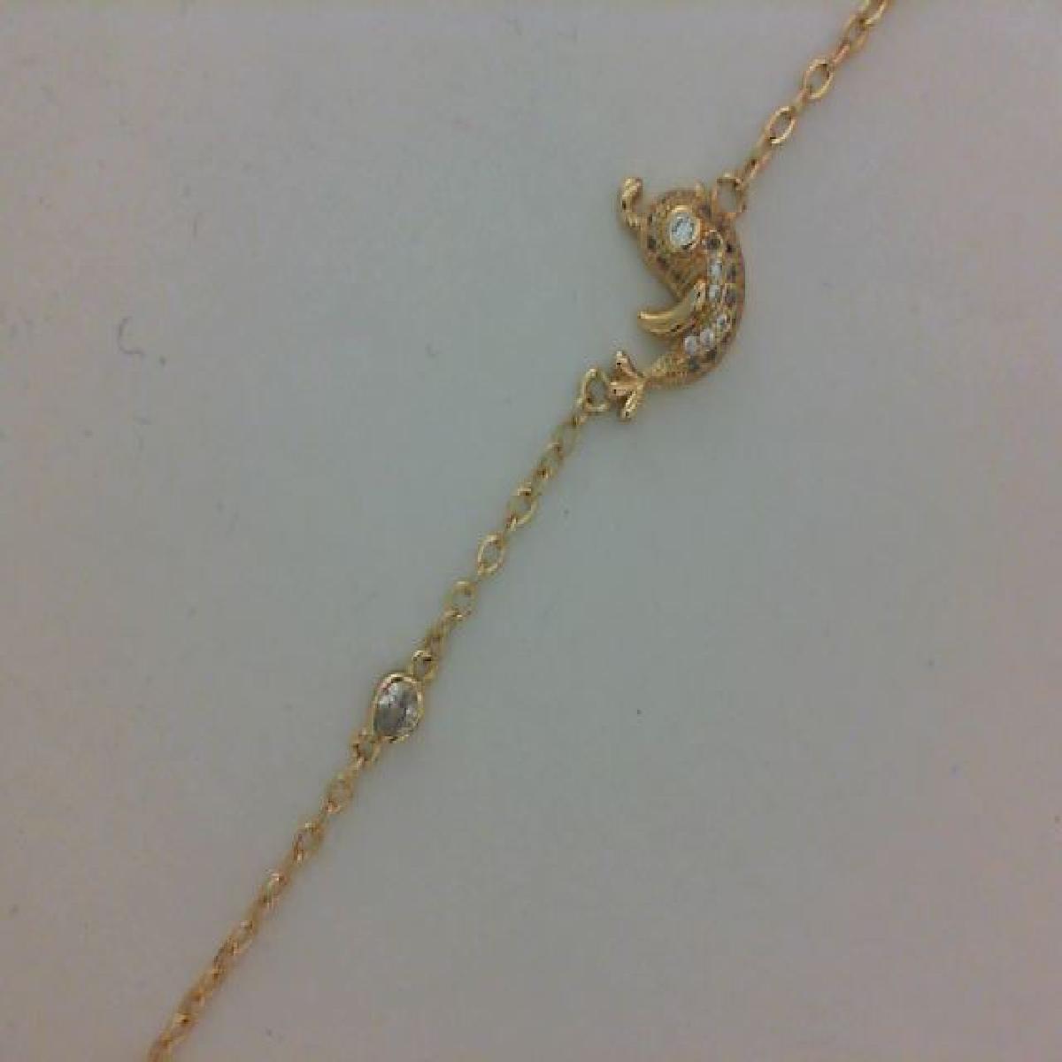 Bracelet Fantaisie – Plaqué Or 1 Micron – Version Adulte Ajustable Longueur 20 cm
