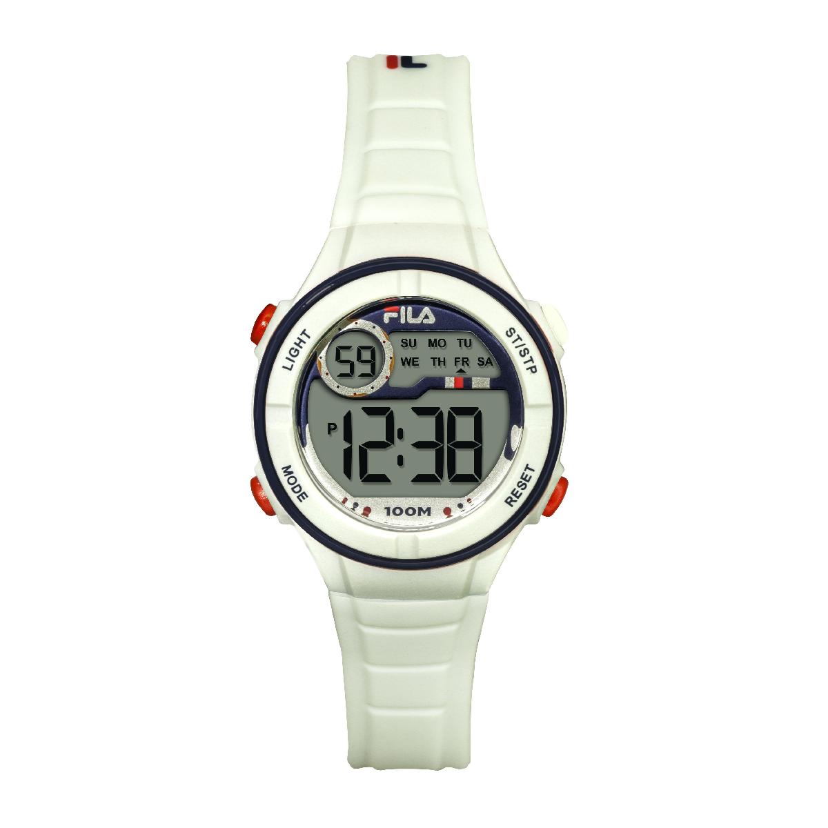 Gourmette Fila Digitale N°205 Blanc Acier Inoxydable Longue de 22 Centimètres avec Fermoir
