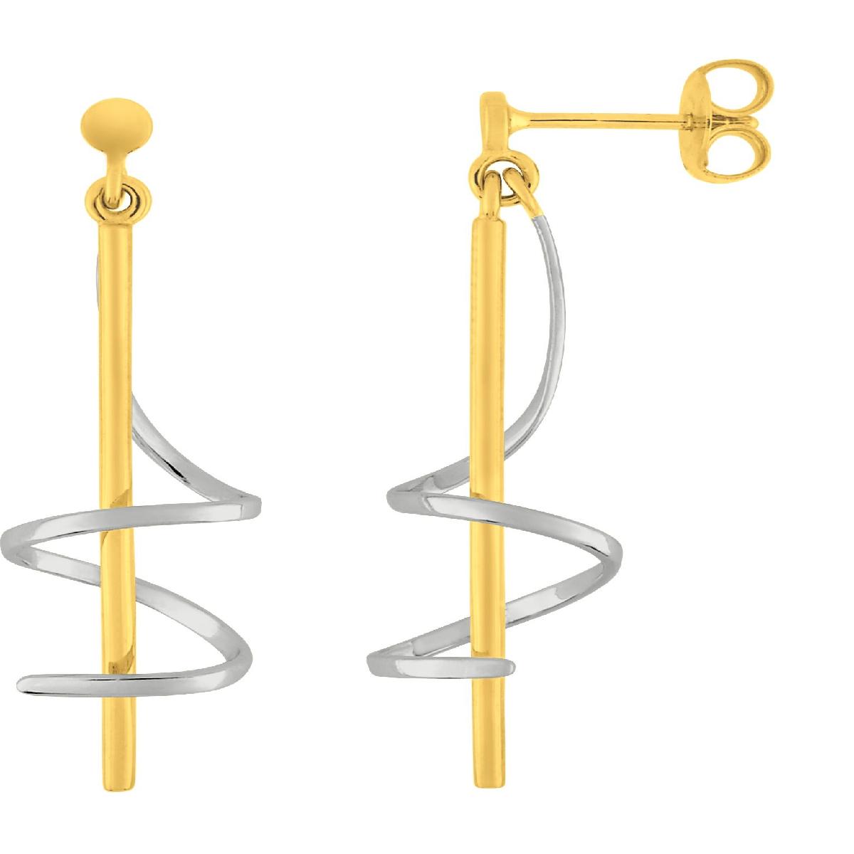Boucles D'Oreilles Dormeuses Motif Goutte Or Jaune 18 Carats ALOÏZE Édition Limitée