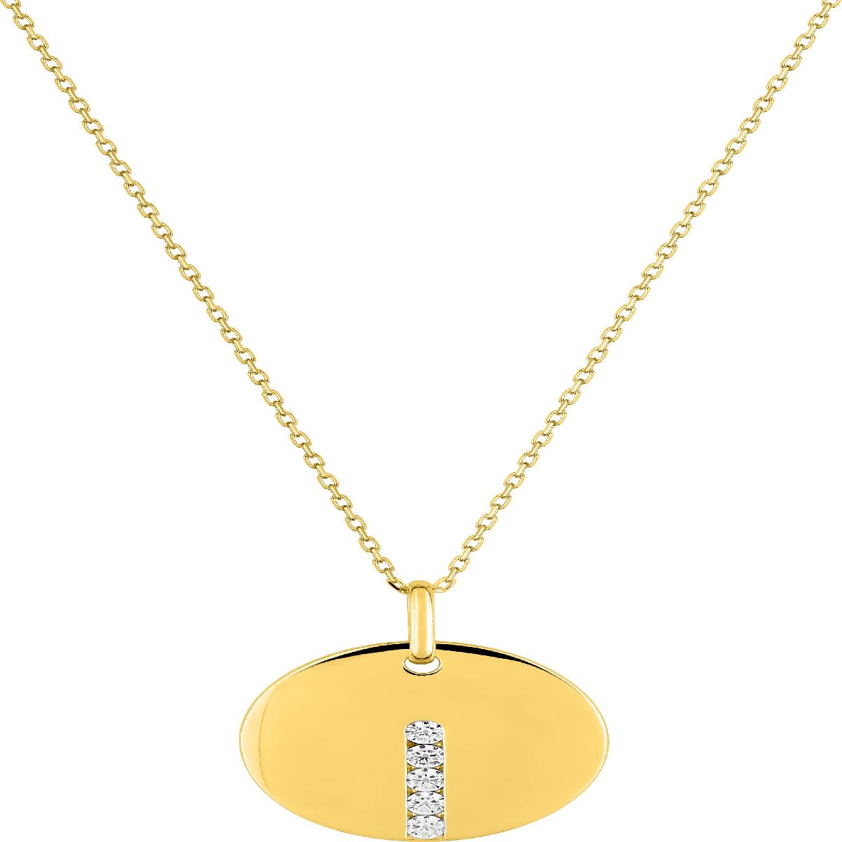 Collier Simple Pendentif Blanc Aloïze Version Référence 2024 Collection Artisanale – Zirconium