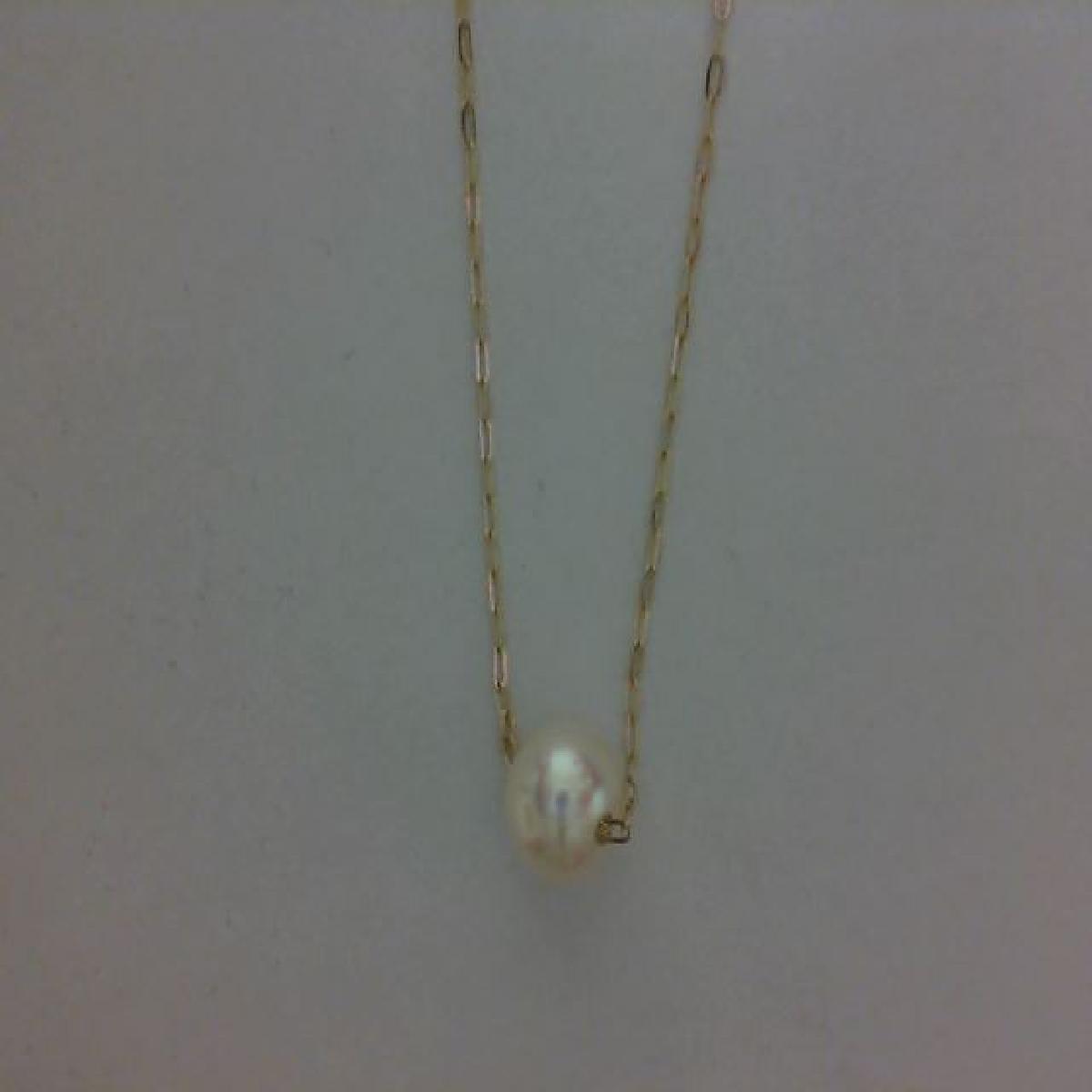 Colliers simples P. Blanches Collection Lignes Longues Édition – Or Jaune 18 Carats