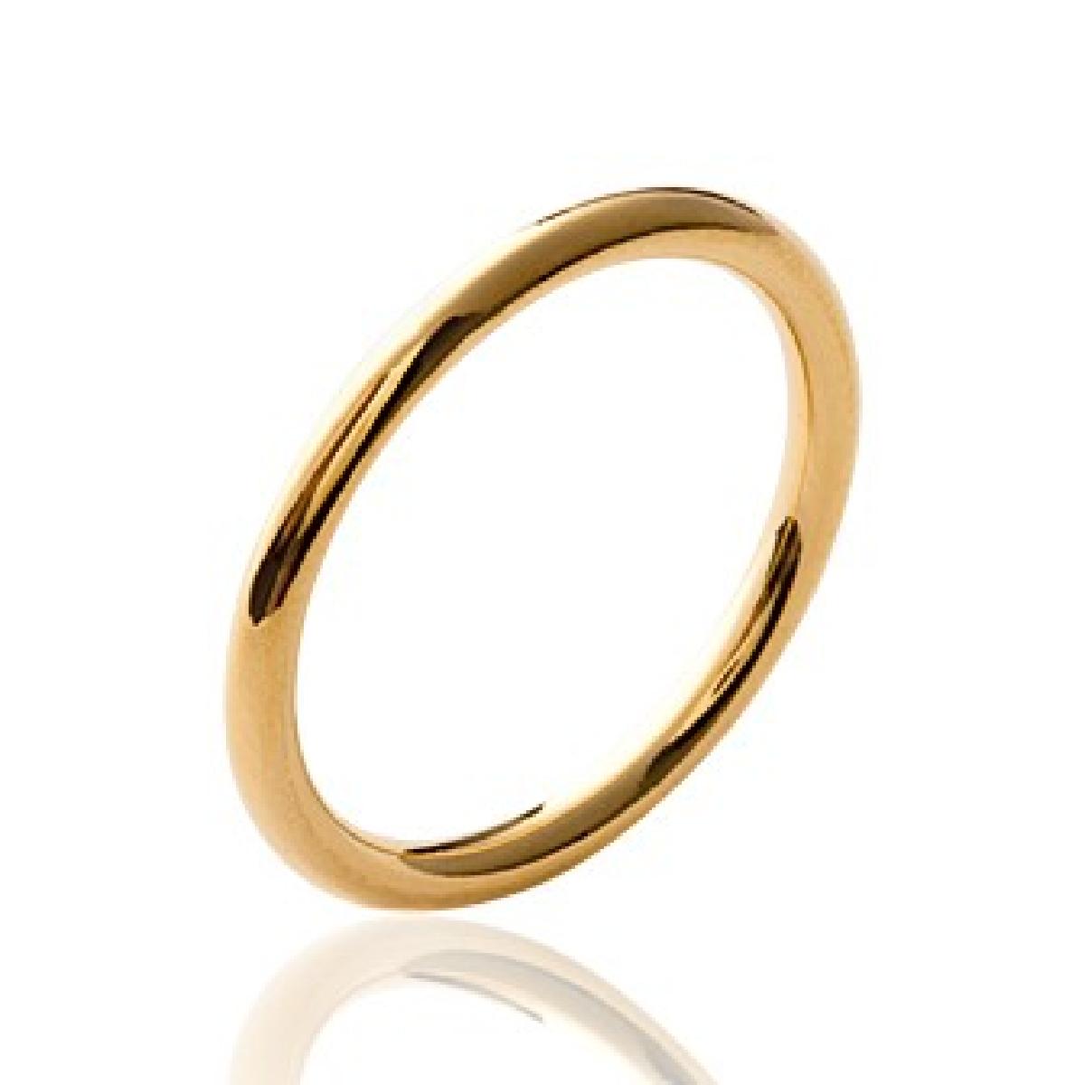 Bague ALOÏZE Modèle Alliance Millegrain Référence ALO-001 Version 2 – Or Jaune 18 Carats