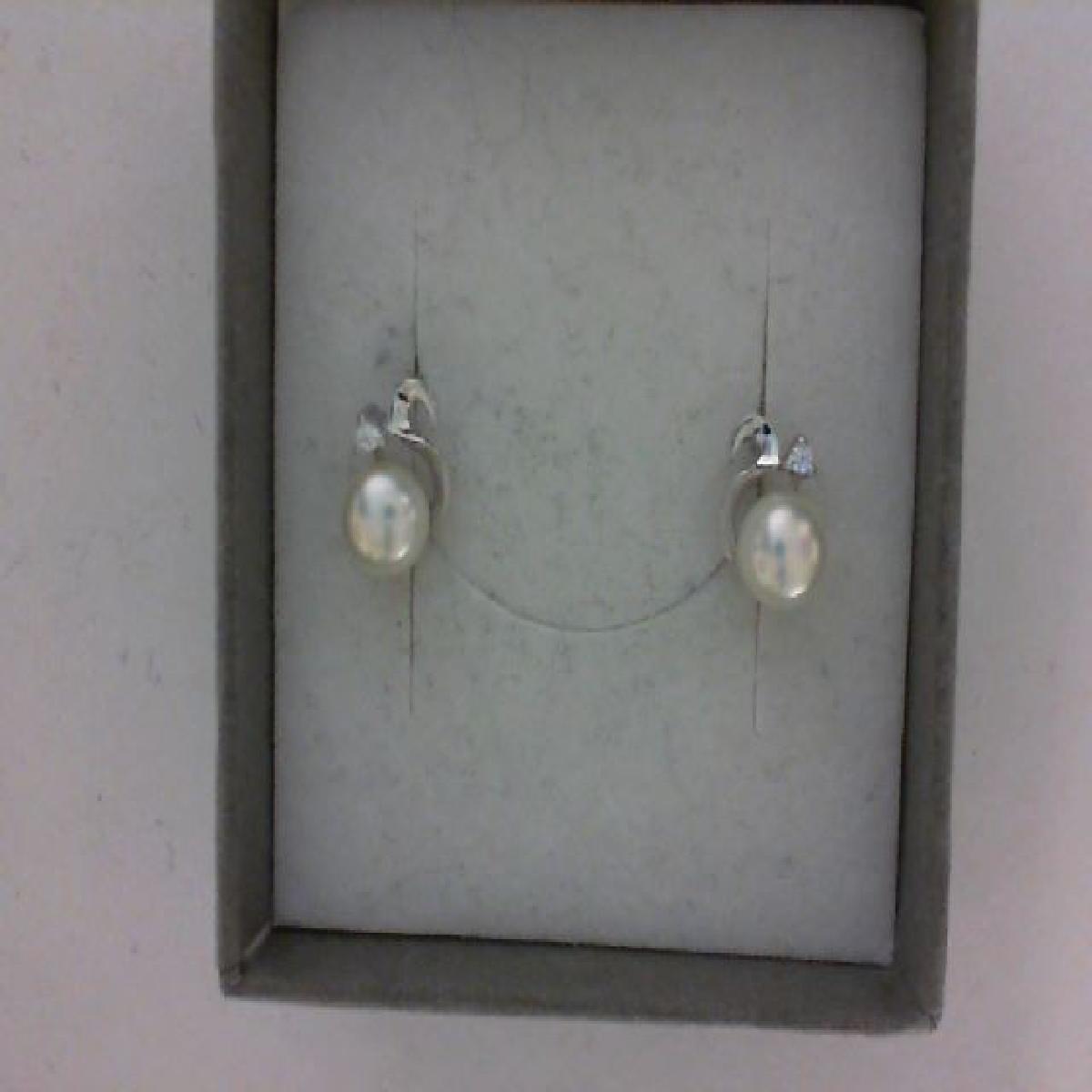 Boutons D'Oreilles Pierres Blanches Facettées Grand Modèle Zirconium – Argent 925
