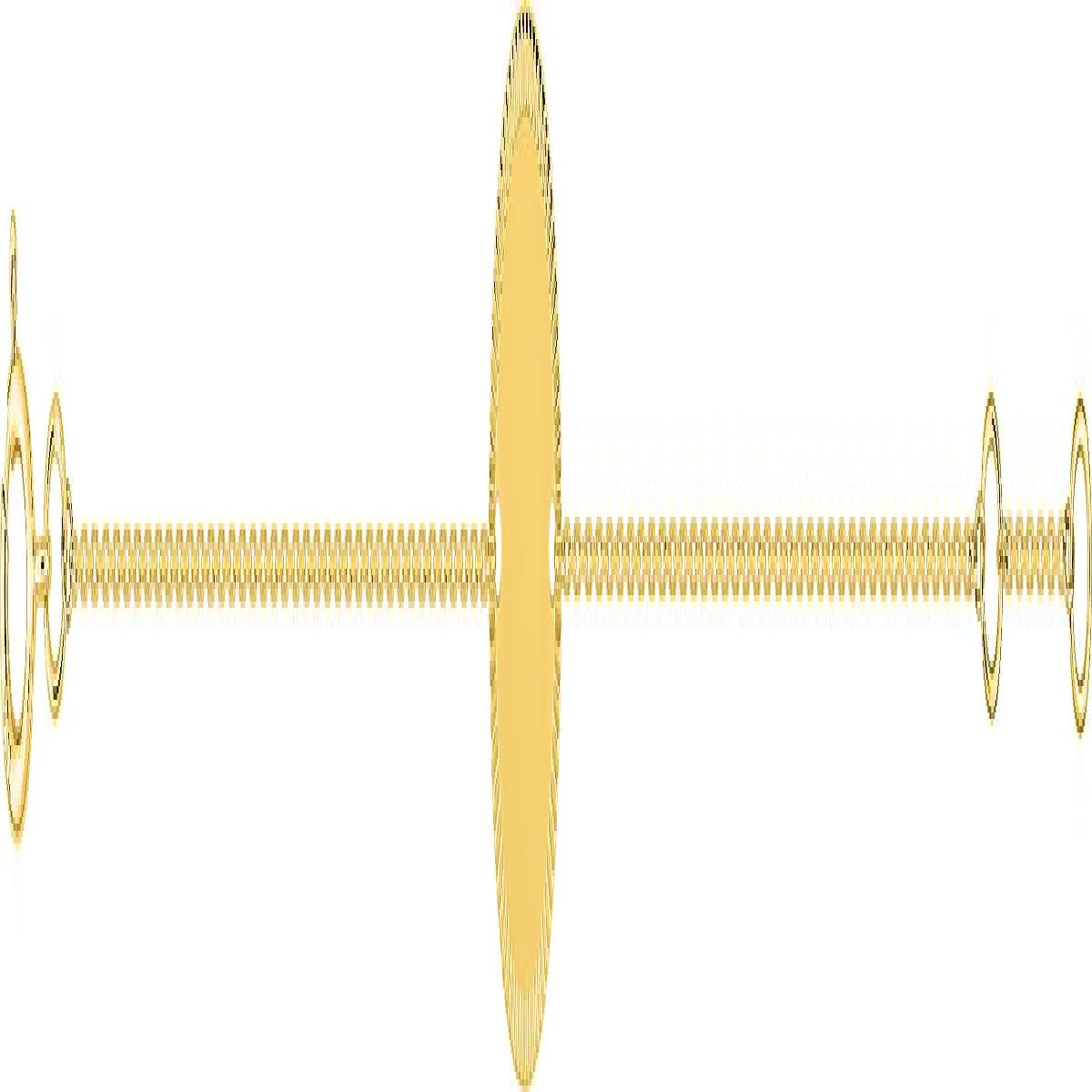 Bracelet Simple À Plaque Gravée D'Identité Personnalisable - Or Jaune 18 Carats Massif
