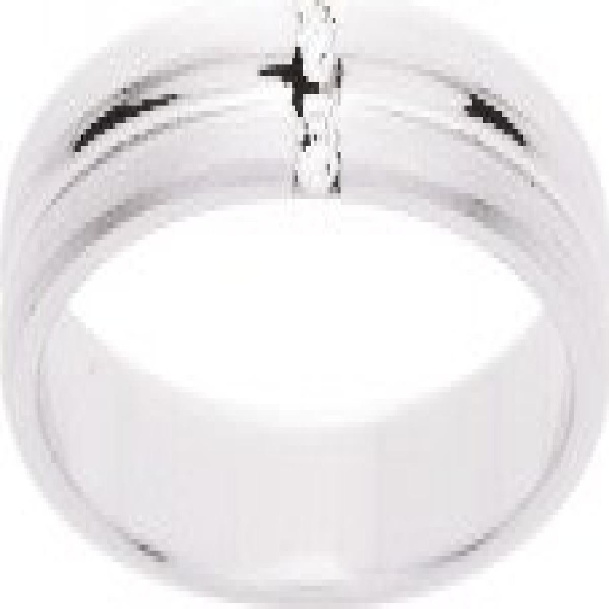 Bague Or Blanc 750 – Deux Diamants Ronds 0,01 Ct Chacun, Total 0,02 Ct – Largeur 3 Mm