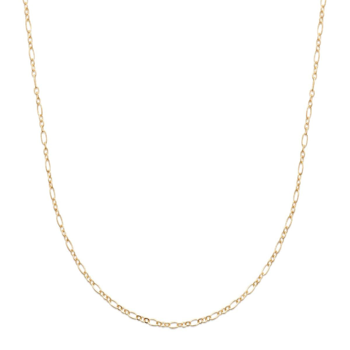 Collier Simple Modèle ALOÏZE Chaîne Fine Pendentif Disque Rond Détail – Or Jaune 18 Carats Édition