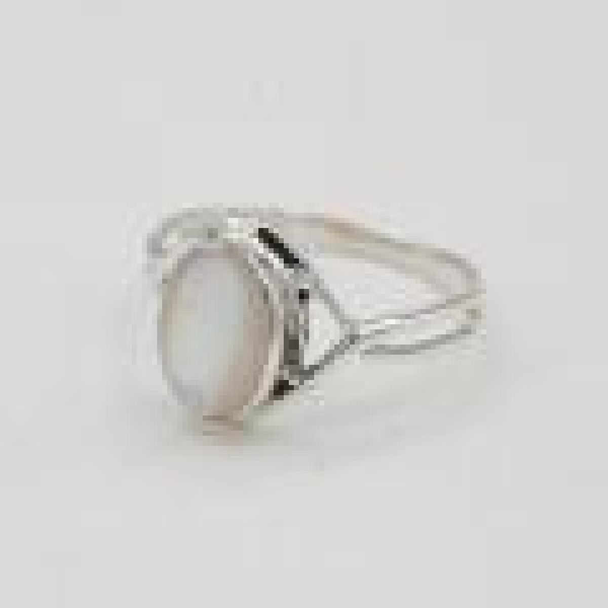 Bague Solitaire ALOÏZE Edition Argent 925 Classique Minimaliste – Nacre Naturelle