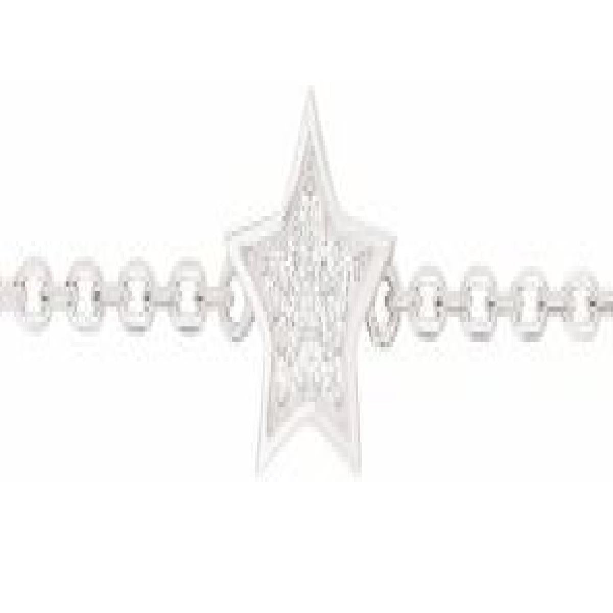 Bracelet Chaîne Souple ALOÏZE P. Blanches Zirconium Maillage Fin Signature – Argent 925 Massif