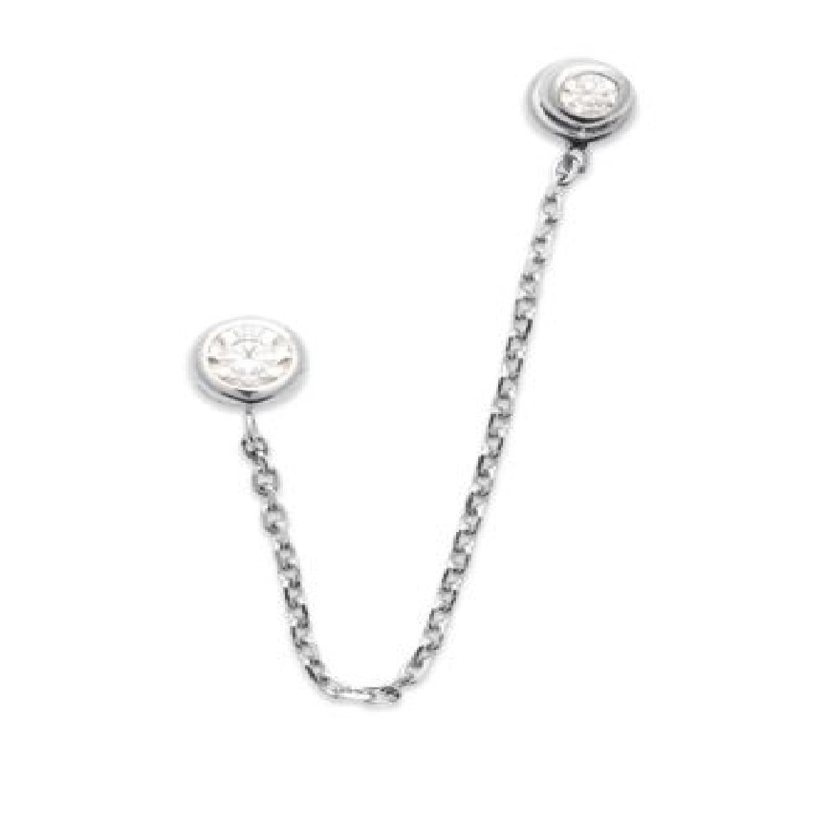 Créole PAM P Blanc Dormante Version Classique Argent 925 – Zirconium – Joaillerie ALOÏZE