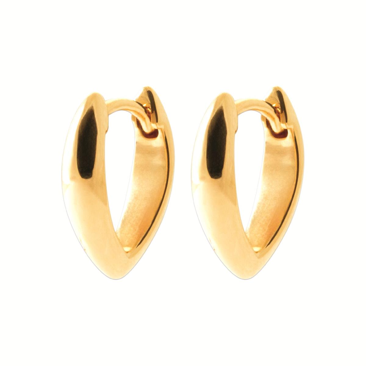 Créoles Dormantes Pendants Pampilles ALOÏZE - Or Jaune 18 Carats, Bijou de Joaillerie