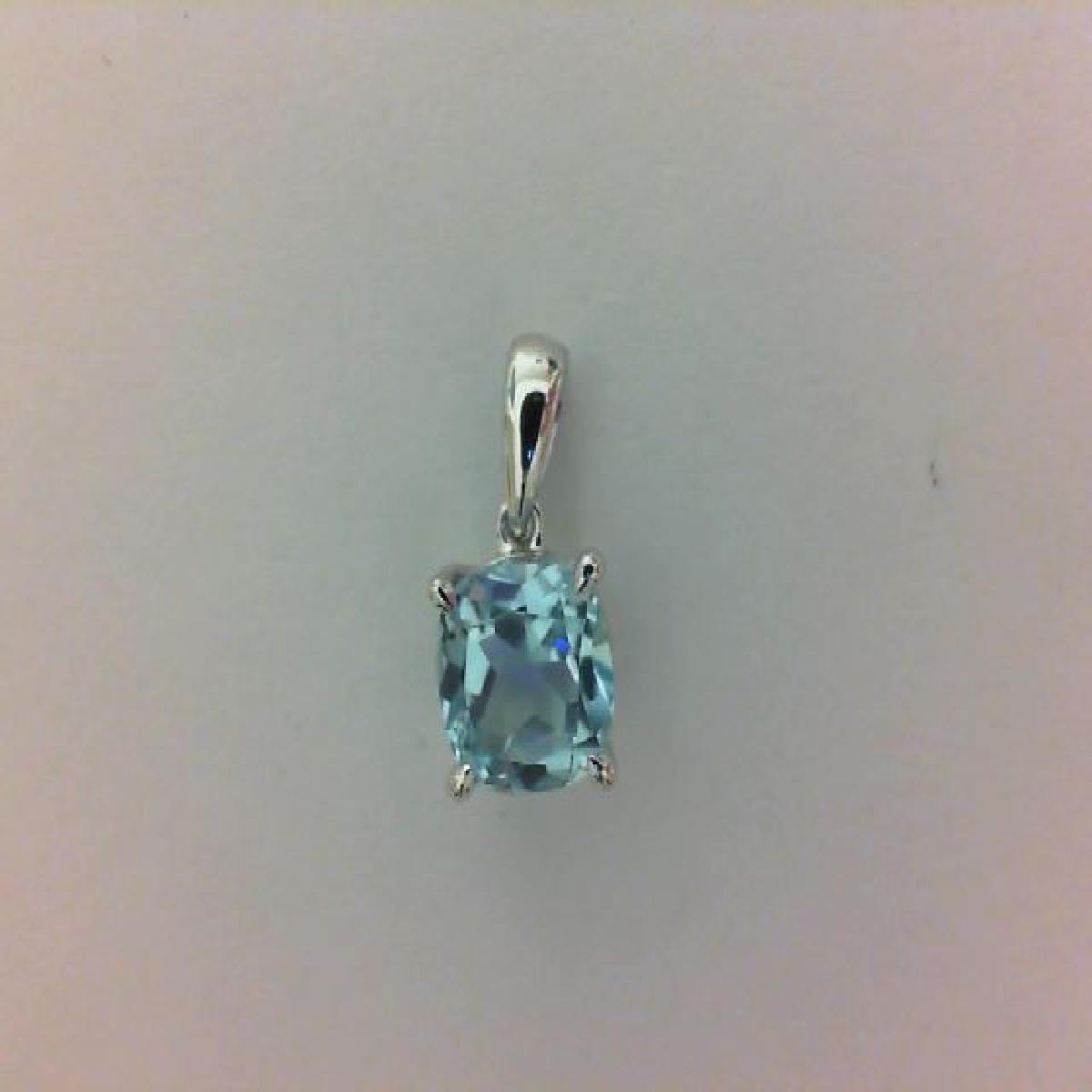 Pendentif ALOÏZE Couleur Solitaire Topaze Bleue Marquise En Or Jaune 18 Carats Serti