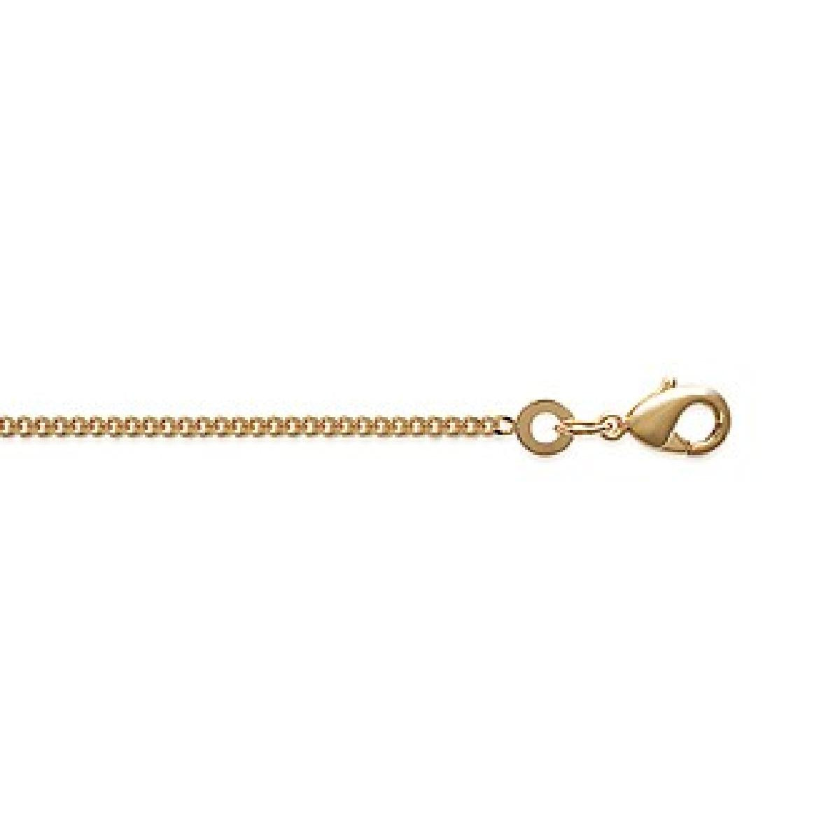 Collier Chaîne Simple Maillons Ovales Fins Articulés Longueur Standard Or Jaune 18 Carats