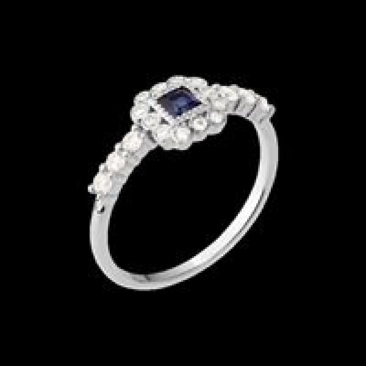 Solitaire Monture Fine Pierre De Couleur Précieuse – Zirconium Géométrique – Argent 925