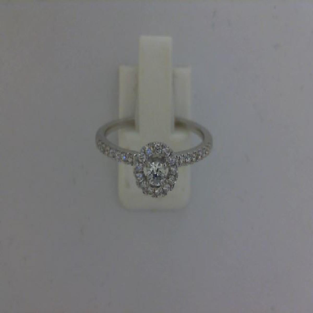 Bague Compositions Pierres Blanches Diamant Central Taille Fine – Or Jaune 18 Carats