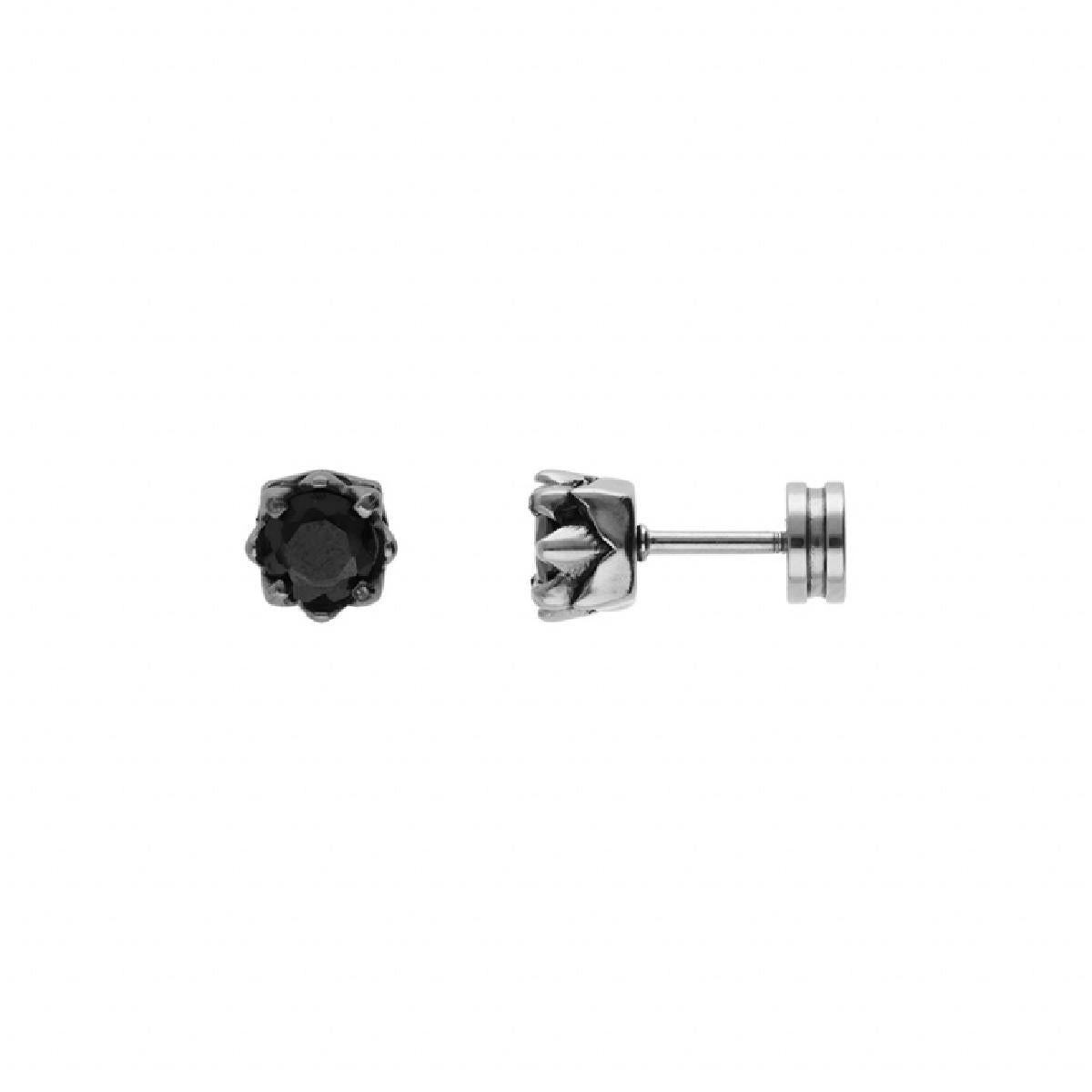 Boutons d'Oreille Pierres de Couleur Taillés Finement – Modèle Zirconium – Acier Inoxydable