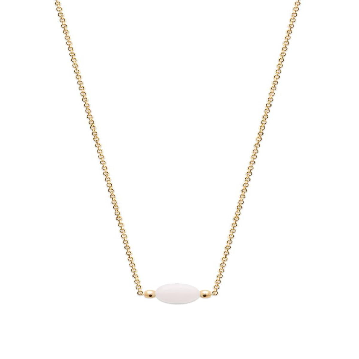Collier Simple Aloïze Collection Lune Élément Vintage – Pierre de Lune Naturelle