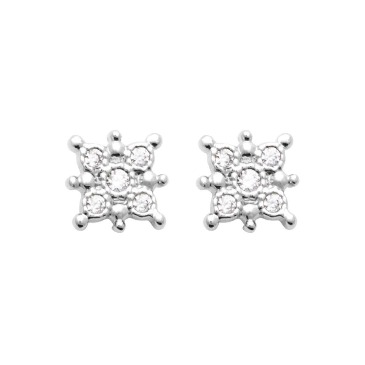 Boutons de Manchette à Pierres Blanches – Modèle Pierres Blanches et Gravures Fines – Zirconium