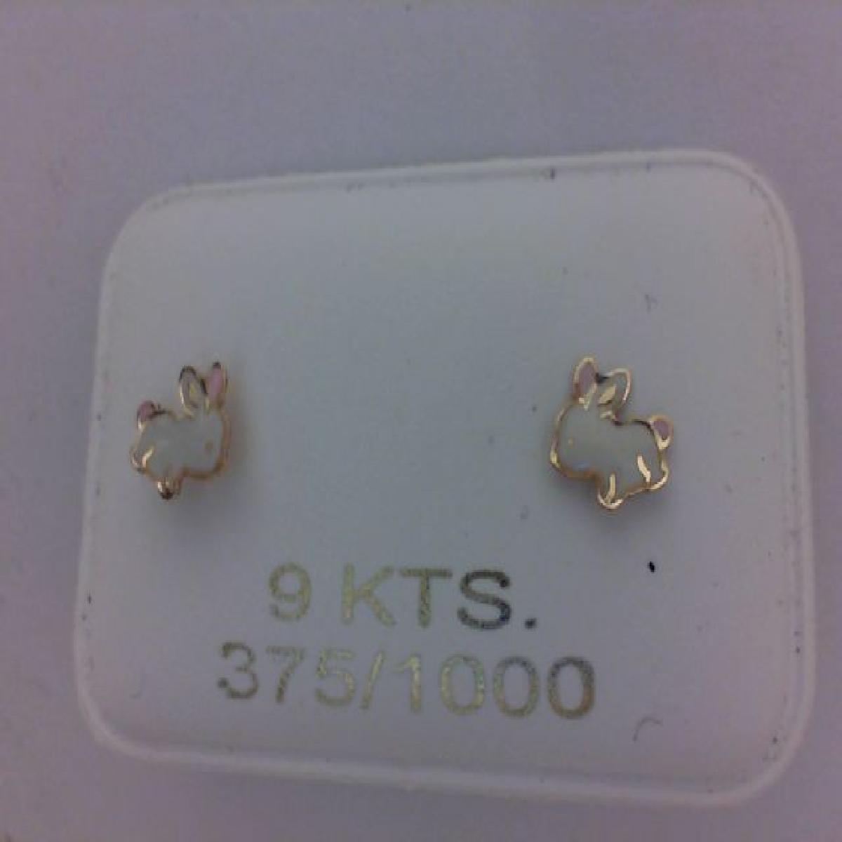 Boutons D'Oreille AU375 – Or Jaune 9 Carats, Petite Forme, Pièce de Joaillerie Française