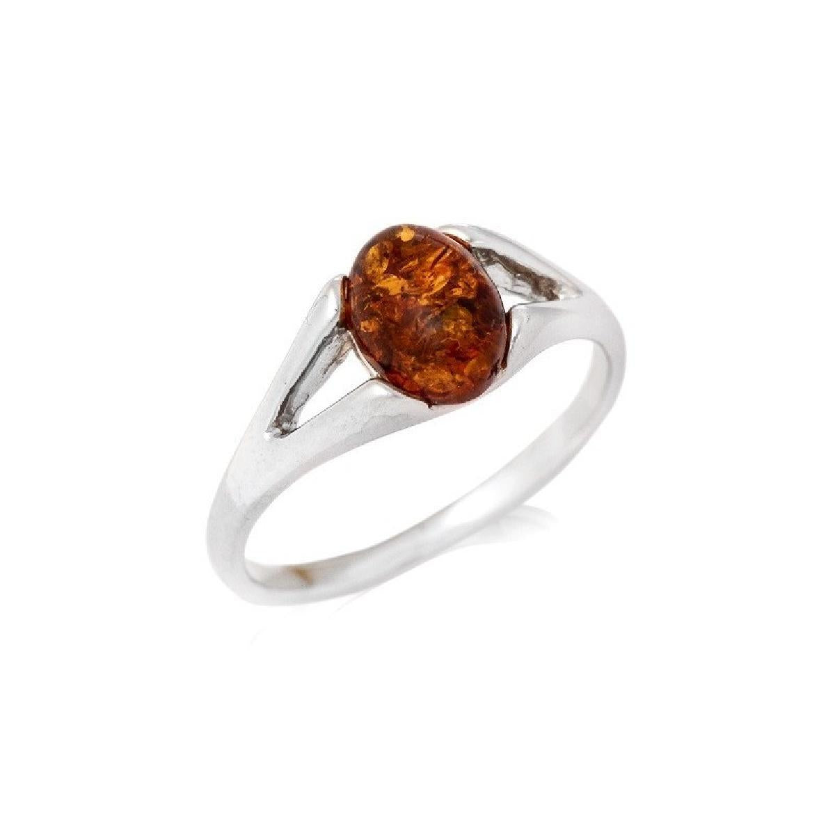 Solitaire Ambre – Argent 925