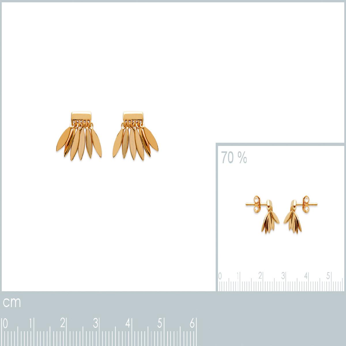 Boucles D'Oreilles Goutte ALOÏZE MOA2024 Gravure Initiales Édition Limitée Or Jaune 18 Carats
