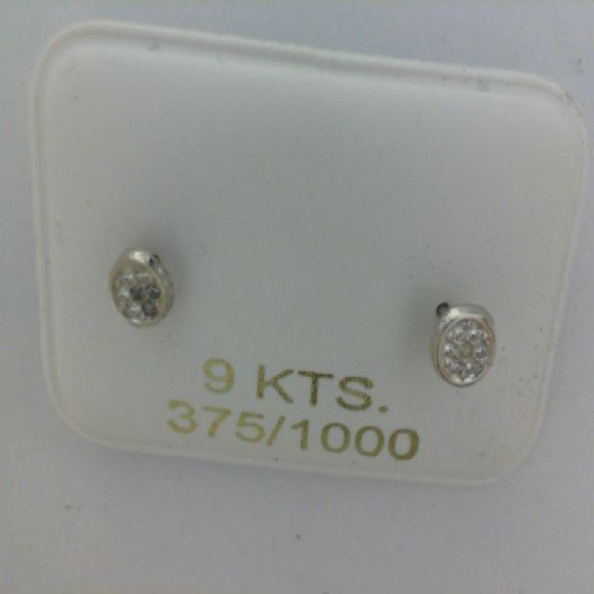 Boutons d'oreille pierres blanches AU375 – Zirconium